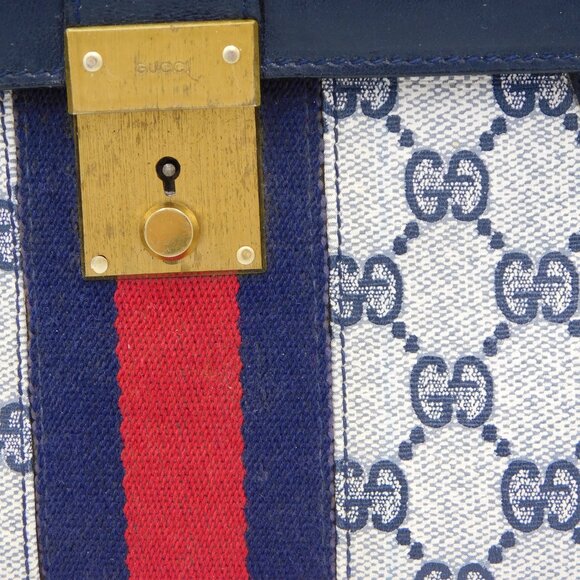 Gucci Foldover Guccissima Envelope Clutch | Vintage | Leather Trim | VGUC - Picture 5 of 14